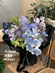 Dark Color Mixed Flower Bouquet（XL Size）