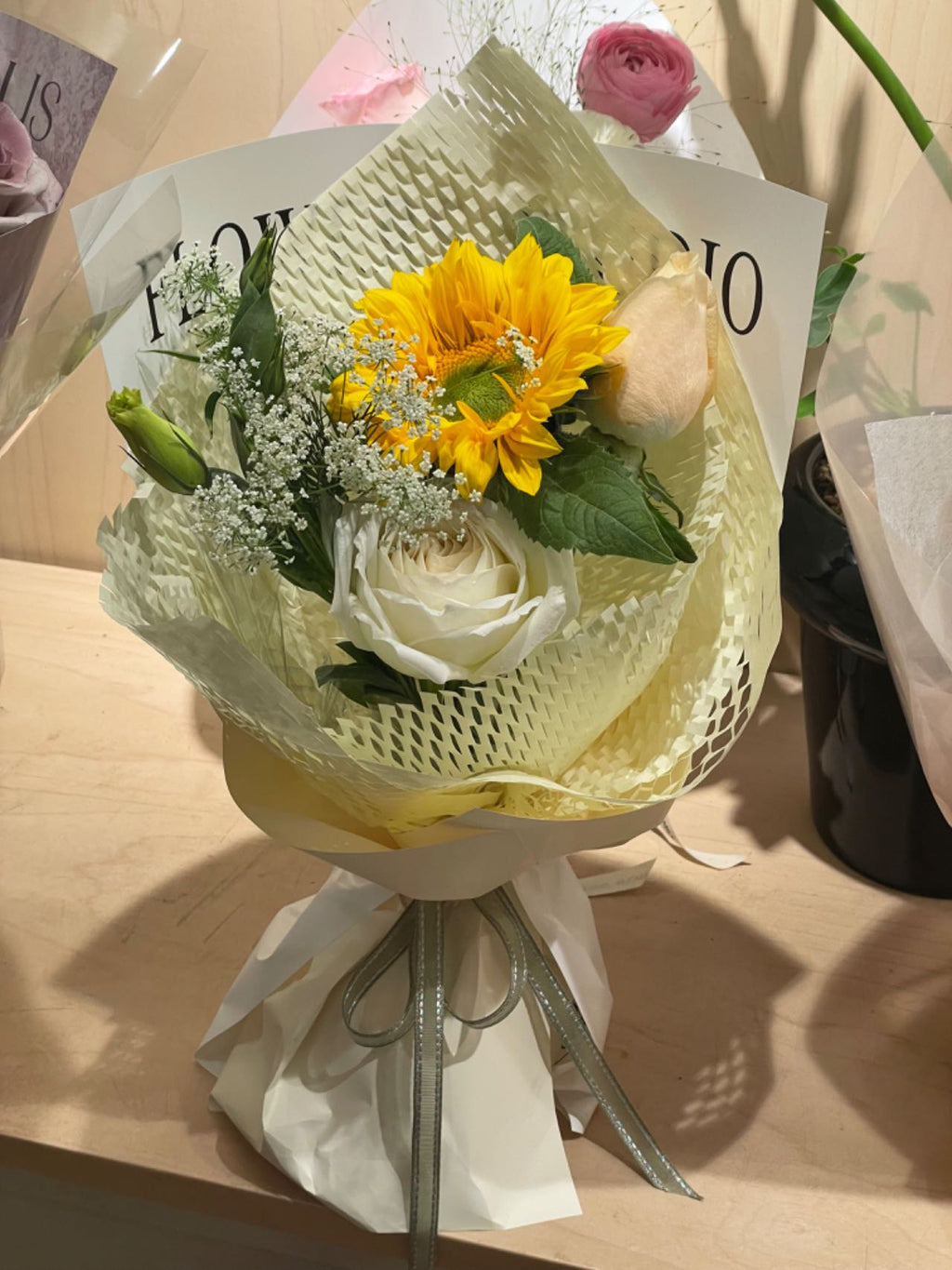 Sunflower&Rose bouquet (S Size)