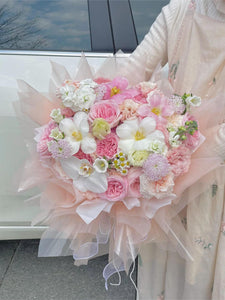 Pink &White Orchid Bouquet（XL Size）