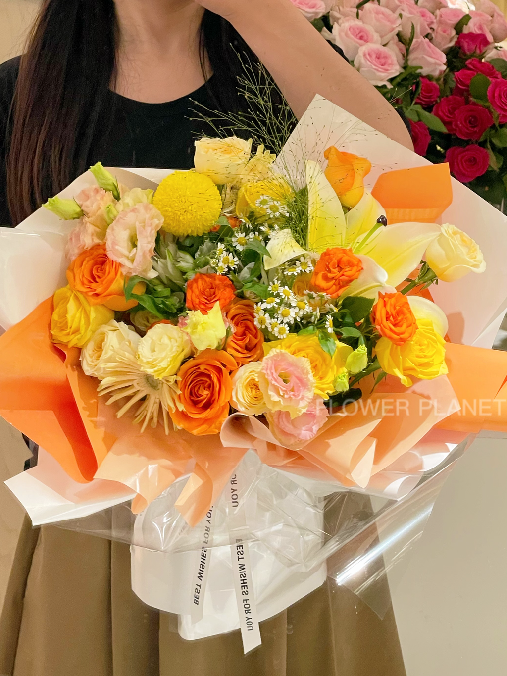 Yellow&Orange Color Theme Bouquet（L Size）